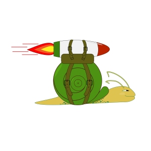 Snail with rocket